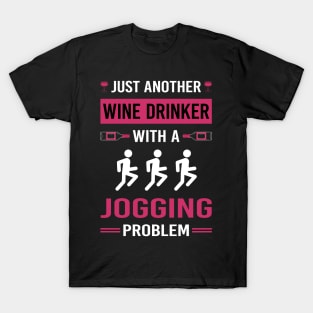 Wine Drinker Jogging Jog Jogger T-Shirt